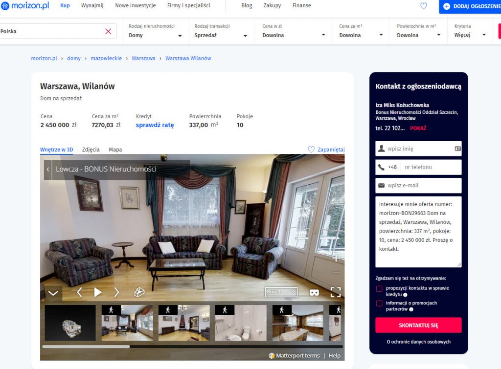 wirtualny spacer w morizon.pl