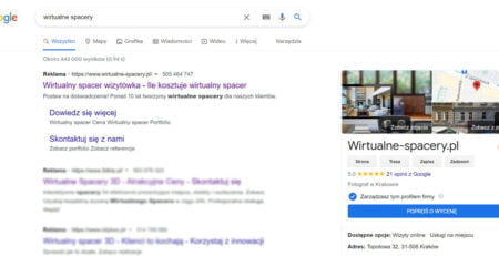 wirtualny spacer google