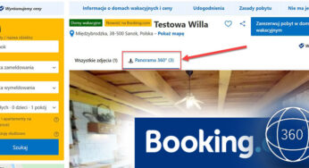 Zdjęcia panoramiczne 360° na booking.com