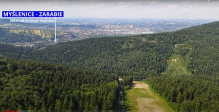 film z drona Myślenice dom na sprzedaż